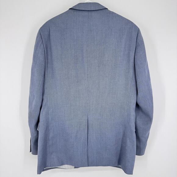 Stafford Essentials Sport Coat Mens 42R Blue Classic Fit Two Button Blazer‎ - Picture 4 of 7